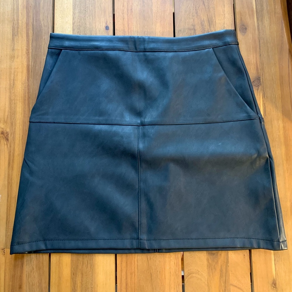Faux Leather Mini Skirt